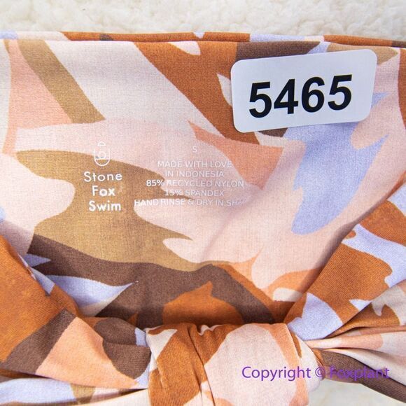 NEW Free People x Stone Fox Swim Lele knotted bikini top tropics,‎ size S - Picture 7 of 12